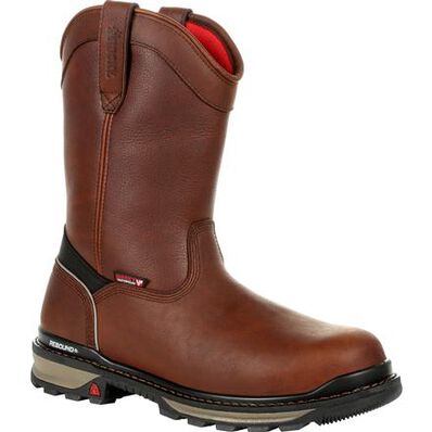 ROCKY RAMS HORN WATERPROOF COMPOSITE TOE PULL-ON WORK BOOT - MEN'S