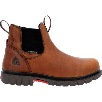 ROCKY WORKSMART WATERPROOF COMPOSITE TOE WORK CHELSEA BOOTS - MEN'S_SIDE